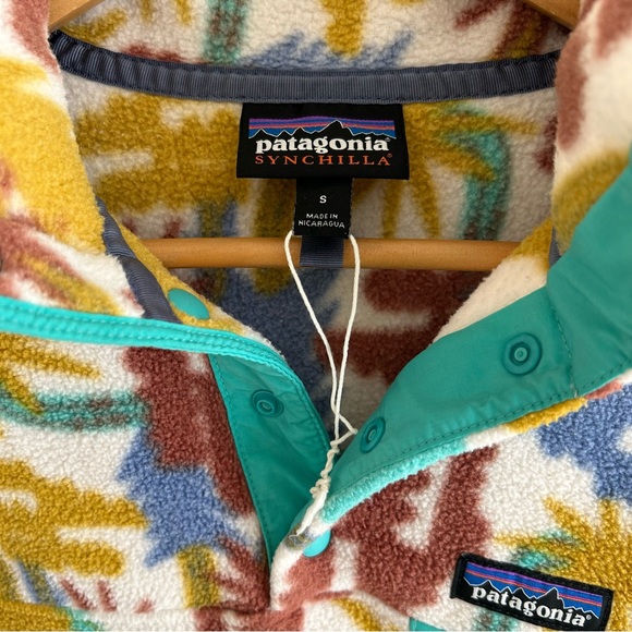 Patagonia Lightweight Synchilla Snap-T Pullover Tree Connection Big Fresh Teal - Picture 6 of 15
